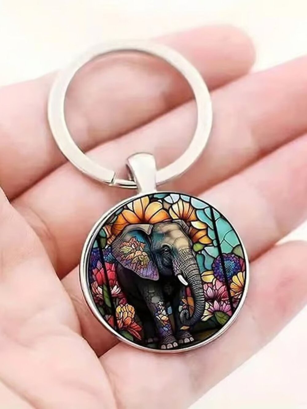 Stainless Steel ELEPHANT Keyring Keychain Accessory - Picture 2 of 3